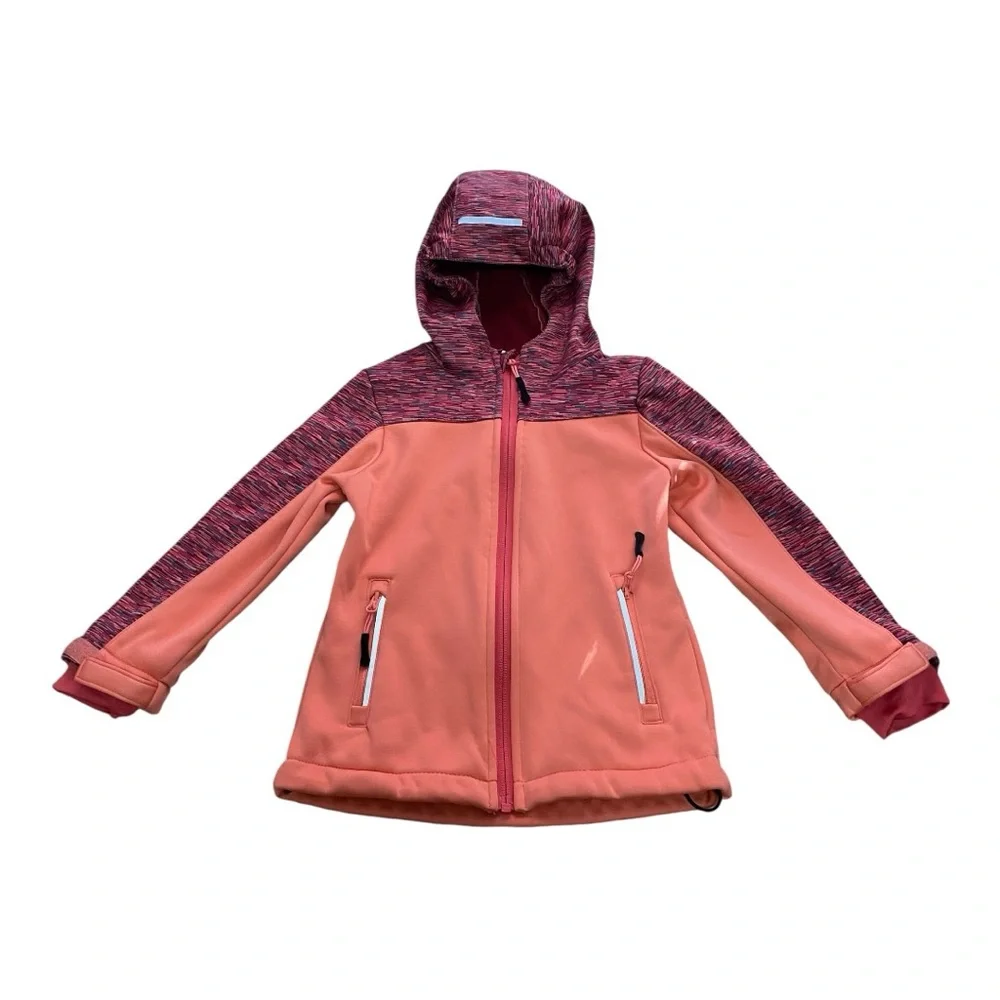 Crivit Toddler Girls Softshell Full Zip Hooded Jacket Pink Sz 2-4 YRS Outerwear
